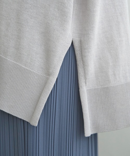 ikka（イッカ）の「【洗濯機で洗える／吸水速乾】洗えるさらっとカーディガン【UVカット】（カーディガン/ボレロ・レディース・ブラック/オフホワイト/ライトグレー/オレンジ/ネイビー・M/L/S）」の22枚目の写真