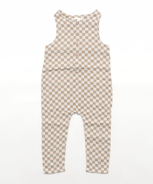 【セール】【Bs】【it】【Rylee＋Cru】BUTTON JUMPSUIT || OLIVE CHECK（その他ベビー用品）｜Rylee + Cru（ライリーアンドクルー）