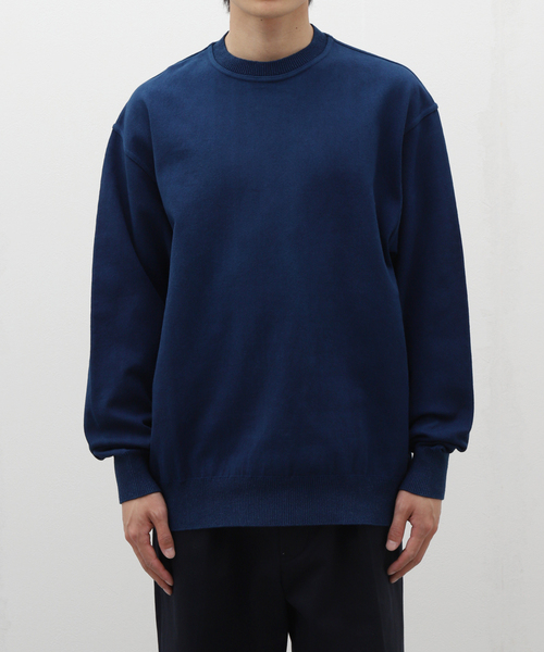 Yonetomi(ヨネトミ)の「【YONETOMI × Watanabes 】WAVE COTTON KNIT P/O(ニット/セーター・メンズ・ダークブルー・4/3)」の1枚目の写真