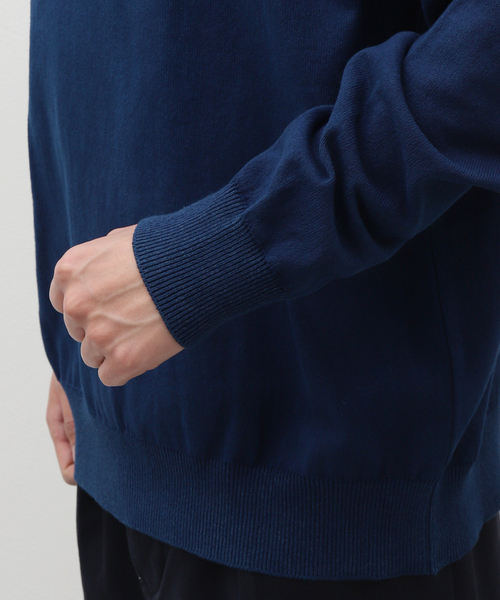 Yonetomi(ヨネトミ)の「【YONETOMI × Watanabes 】WAVE COTTON KNIT P/O(ニット/セーター・メンズ・ダークブルー・4/3)」の2枚目の写真