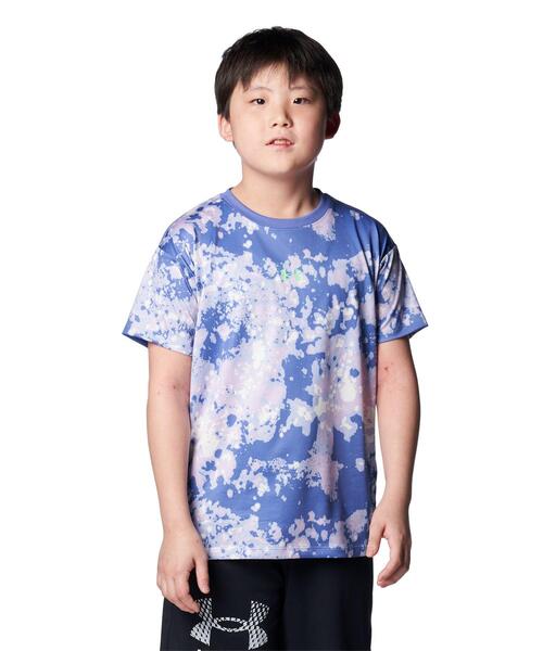 UNDER ARMOUR(アンダーアーマー)の「UAテック プリント ショートスリーブTシャツ(トレーニング/KIDS)(Tシャツ/カットソー・キッズ・ブルー・150cm/140cm/160cm/130cm/120cm)」の1枚目の写真