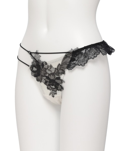 Ravijour★ノンパテッドフラワー★ブラショーツ★フルバックパンツ下着★黒S Ravijour☆ノンパテッドフラワー☆ブラショーツ☆フルバック