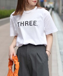 HER CLOSET |  【HER CLOSET】WEB限定THREEロゴTシャツ WEB LIMITED THREE LOGO T-SHIRT(Tシャツ/カットソー)