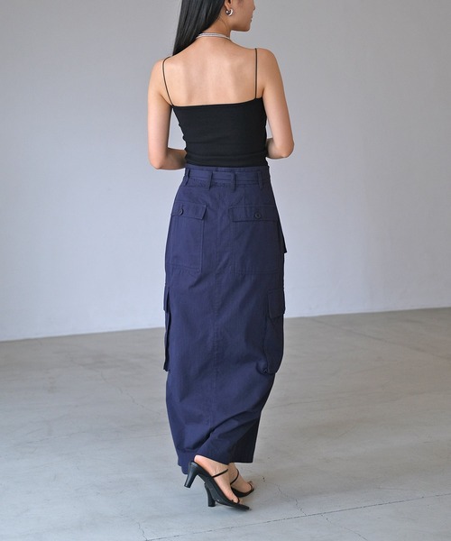 AKTE（アクテ）の「カップインナローストラップキャミソール（キャミソール・レディース・ホワイト/ブラック・FREE）」の13枚目の写真