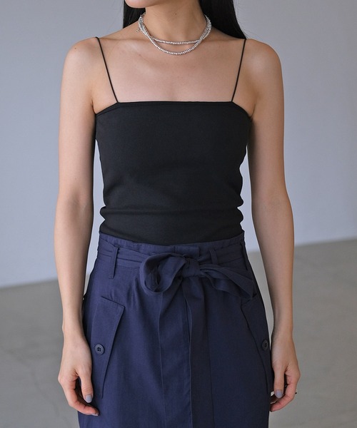 AKTE（アクテ）の「カップインナローストラップキャミソール（キャミソール・レディース・ホワイト/ブラック・FREE）」の15枚目の写真