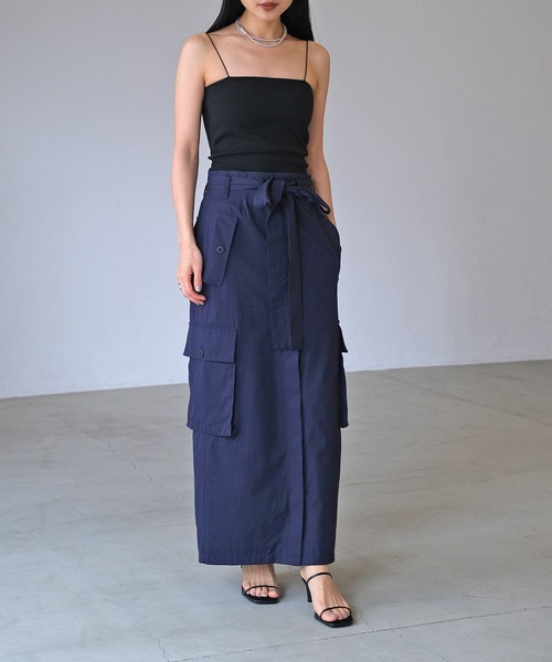 AKTE（アクテ）の「カップインナローストラップキャミソール（キャミソール・レディース・ホワイト/ブラック・FREE）」の17枚目の写真