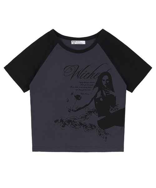 NASTYFANCYCLUB-WICKED REGLAN STANDARD TEE(Tシャツ/カットソー)|NASTY FANCY CLUB(ナスティーファンシークラブ)