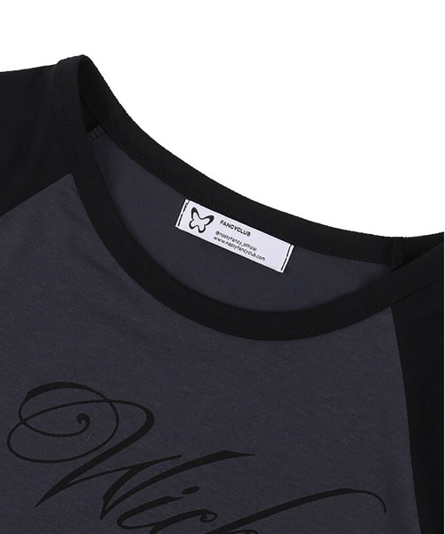 FANCY CLUB（ファンシークラブ）の「NASTYFANCYCLUB-WICKED REGLAN STANDARD TEE（Tシャツ/カットソー・レディース・ブラック/カーキ・FREE）」の5枚目の写真