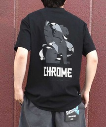 CHROME（クローム）の「CHROME/クローム Limestone cave TEE MHAK Ver.1 ライムストーン ケーヴ ティー マーク バージョンワン ユーティリティ ルーズシルエット UVケア ビッグシルエット  毛玉防止 遮熱 吸水拡散 持続冷却 カバロス COVEROSS　ムラサキスポーツ別注 JP233（Tシャツ/カットソー）」