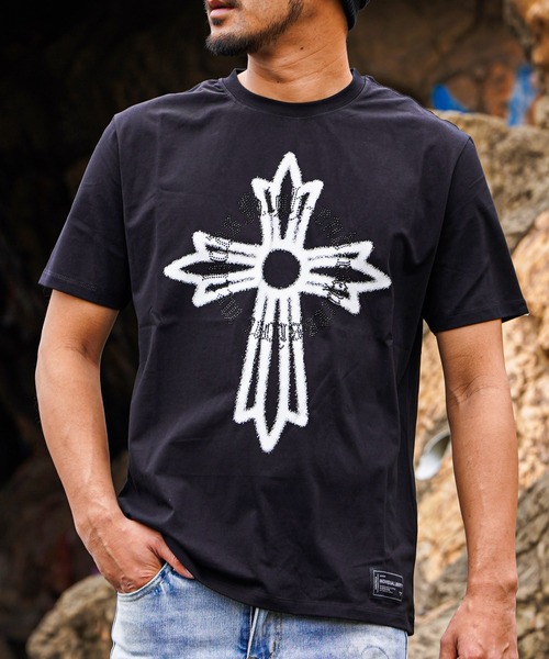 adamsJUGGLER（アダムスジャグラー）の「CHクロスティー（Tシャツ/カットソー・メンズ・ブラック/ホワイト・S/M/L/XL/XXL）」の13枚目の写真