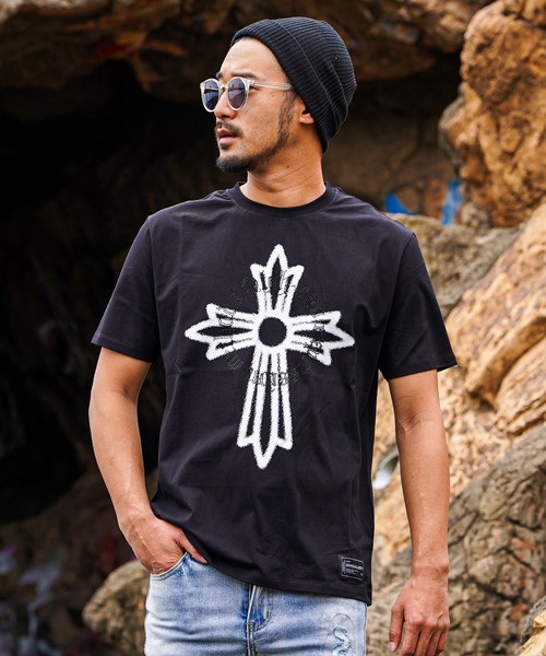 adamsJUGGLER（アダムスジャグラー）の「CHクロスティー（Tシャツ/カットソー・メンズ・ブラック/ホワイト・S/M/L/XL/XXL）」の9枚目の写真