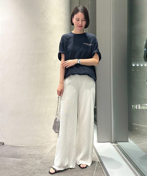 AP STUDIO（エーピーストゥディオ）の「メッシュワイドパンツ（その他パンツ・レディース・ホワイト・36/38）」の2枚目の写真