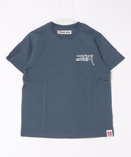 HEAD ROCK(ヘッドロック)の「半袖オーバーサイズTシャツ(大人)(Tシャツ/カットソー・レディース・オートミール/スミクロ/ネイビー・185/175/165)」の2枚目の写真