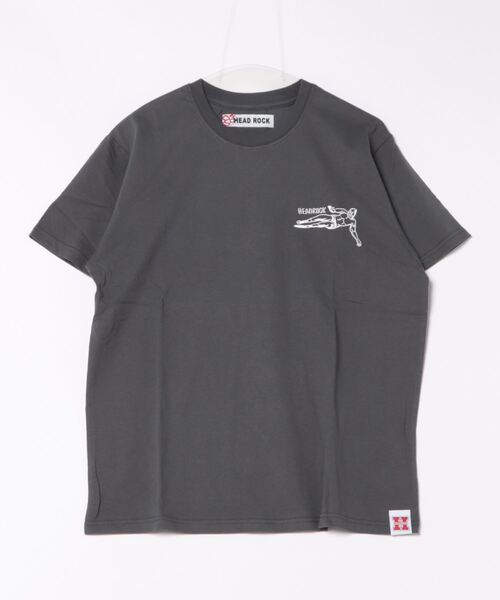 HEAD ROCK(ヘッドロック)の「半袖オーバーサイズTシャツ(大人)(Tシャツ/カットソー・レディース・オートミール/スミクロ/ネイビー・185/175/165)」の3枚目の写真