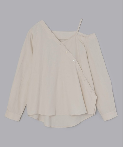 Olu.（オルドット）の「アシンメトリーショルダーブラウス（シャツ/ブラウス・レディース・ライム/ホワイト/ライトブルー/ブルー/ベージュ・FREE）」の10枚目の写真