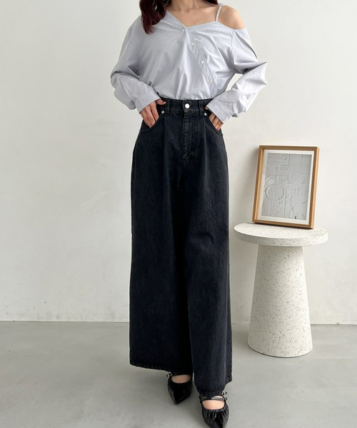 Olu.（オルドット）の「アシンメトリーショルダーブラウス（シャツ/ブラウス・レディース・ライム/ホワイト/ライトブルー/ブルー/ベージュ・FREE）」の22枚目の写真