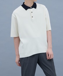 18G サーブルストレッチニットポロTee