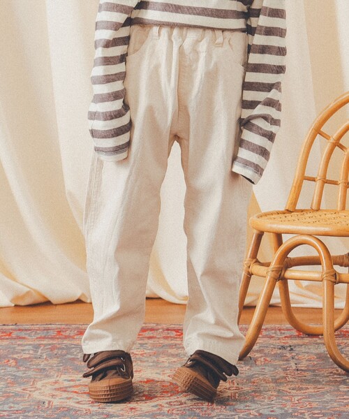 FABRIQ REPORT × こども ビームス / 生成 テーパード パンツ（90～135cm）（その他パンツ）｜こども ビームス（コドモビームス） wif.tv