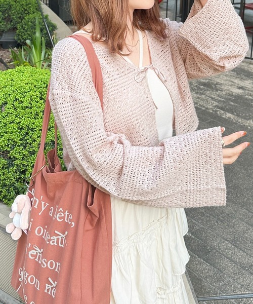 apres jour(アプレジュール)の「リボン+ロゴトートバッグ【ZOZOTOWN限定アイテム】(トートバッグ・レディース・アイボリー/ピンク/ネイビー・FREE)」の18枚目の写真