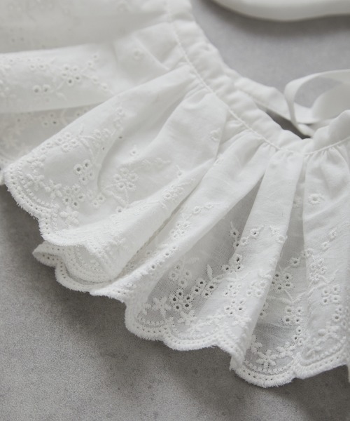 riziere（リジェール）の「コットンフラワースカラップレース付け襟（付け襟・キッズ・ホワイト・FREE）」の7枚目の写真