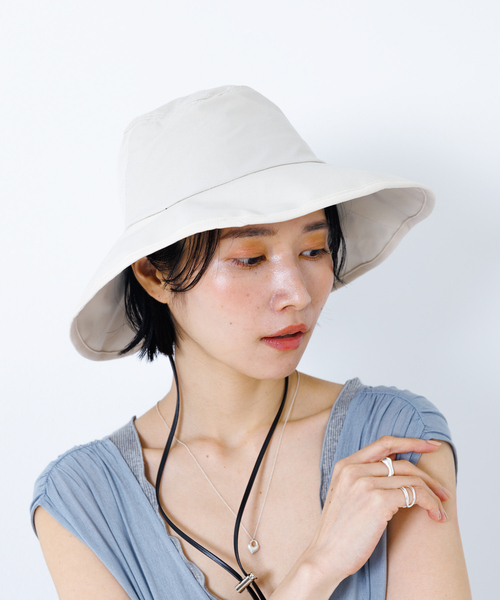 TESTIFY(テスティファイ)の「【TESTIFY】Parasol Code Hat ベーシック ハット(ハット・レディース・アイボリー/ブラック・フリー)」の2枚目の写真