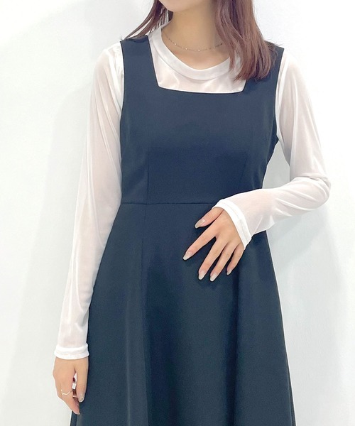 Newlyme(ニューリーミー)の「カラーシアートップス(Tシャツ/カットソー・レディース・イエロー/パープル/グリーン/ホワイト/ブラック/ベビーピンク・MEDIUM)」の1枚目の写真