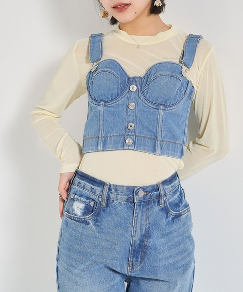 Newlyme(ニューリーミー)の「カラーシアートップス(Tシャツ/カットソー・レディース・イエロー/パープル/グリーン/ホワイト/ブラック/ベビーピンク・MEDIUM)」の5枚目の写真