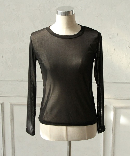 Newlyme(ニューリーミー)の「カラーシアートップス(Tシャツ/カットソー・レディース・イエロー/パープル/グリーン/ホワイト/ブラック/ベビーピンク・MEDIUM)」の13枚目の写真