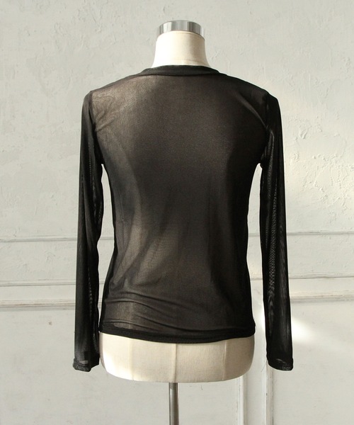 Newlyme(ニューリーミー)の「カラーシアートップス(Tシャツ/カットソー・レディース・イエロー/パープル/グリーン/ホワイト/ブラック/ベビーピンク・MEDIUM)」の14枚目の写真