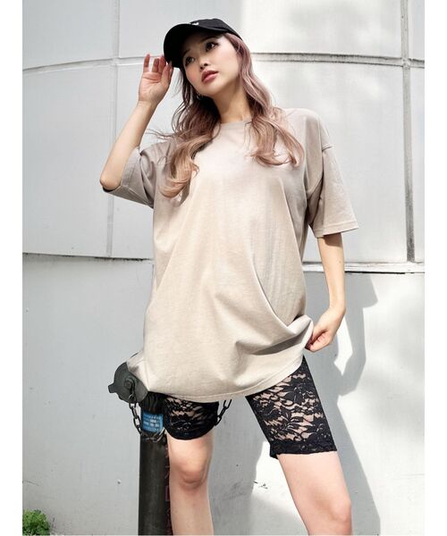 GYDA（ジェイダ）の「sol poniendose en el mar BIG Tシャツ（Tシャツ/カットソー・レディース・オフホワイト/ベージュ/ブラック・FREE）」の7枚目の写真