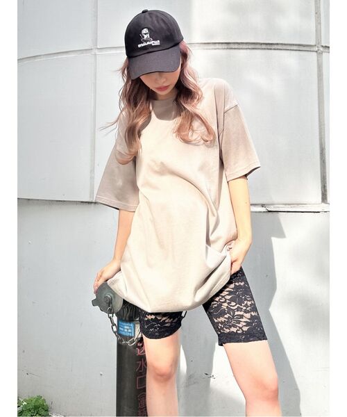 GYDA（ジェイダ）の「sol poniendose en el mar BIG Tシャツ（Tシャツ/カットソー・レディース・オフホワイト/ベージュ/ブラック・FREE）」の6枚目の写真