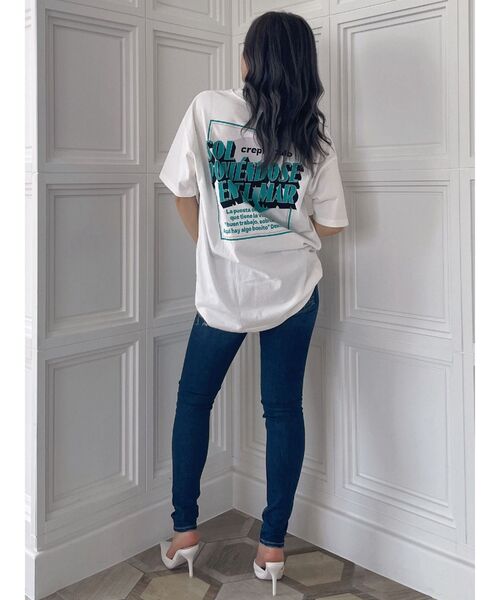 GYDA（ジェイダ）の「sol poniendose en el mar BIG Tシャツ（Tシャツ/カットソー・レディース・オフホワイト/ベージュ/ブラック・FREE）」の19枚目の写真