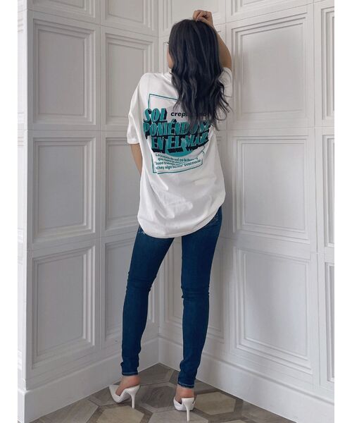 GYDA（ジェイダ）の「sol poniendose en el mar BIG Tシャツ（Tシャツ/カットソー・レディース・オフホワイト/ベージュ/ブラック・FREE）」の20枚目の写真