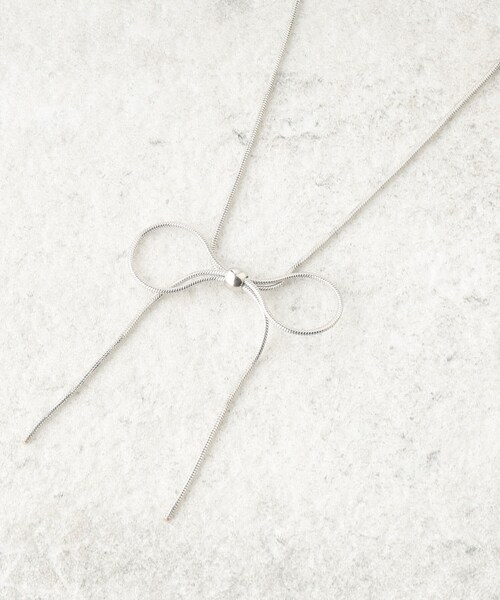 OPAQUE.CLIP(オペークドットクリップ)の「◆リボンチョーカー(ネックレス・レディース・シルバー/ゴールド・00)」の1枚目の写真