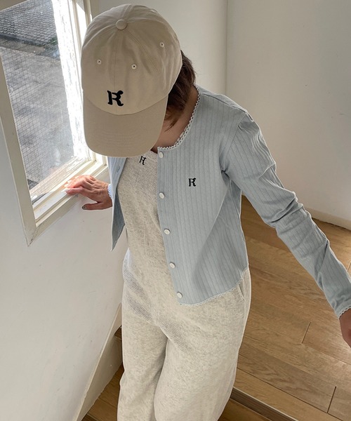 RUBY AND YOU(ルビーアンドユー)の「サーマルサロペット(サロペット/オーバーオール・レディース・ベージュ系/オートミール・FREE)」の4枚目の写真