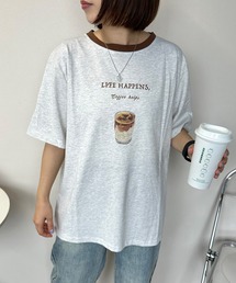 CRB | アイスコーヒープリントリンガー半袖Tシャツ(Tシャツ/カットソー)