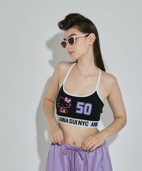 ANNA SUI NYC(アナ スイ エヌ ワイ シー)の「ANNA SUI NYC HELLO KITTY ロゴゴムリンガーキャミソール(キャミソール・レディース・ブラック・FREE)」の7枚目の写真