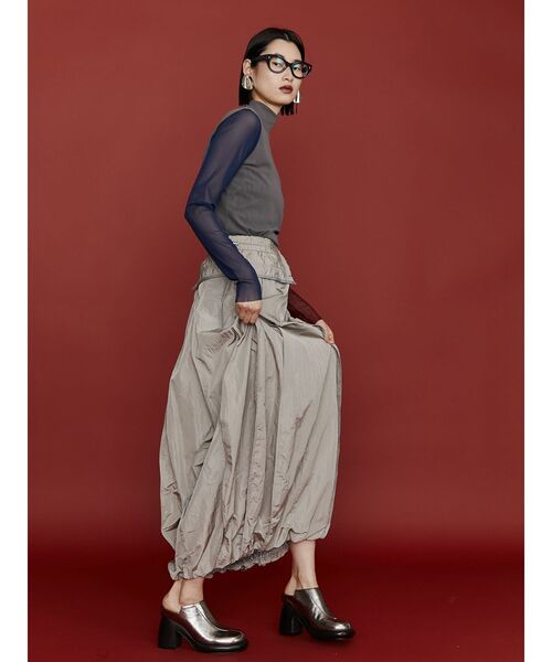 UN3D.（アンスリード）の「COLOR BLOCK TULLE TOP / カラーブロック 