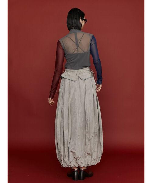 UN3D.（アンスリード）の「COLOR BLOCK TULLE TOP / カラーブロックチュールトップ（Tシャツ/カットソー・レディース・グレー/ブラック・FREE）」の14枚目の写真