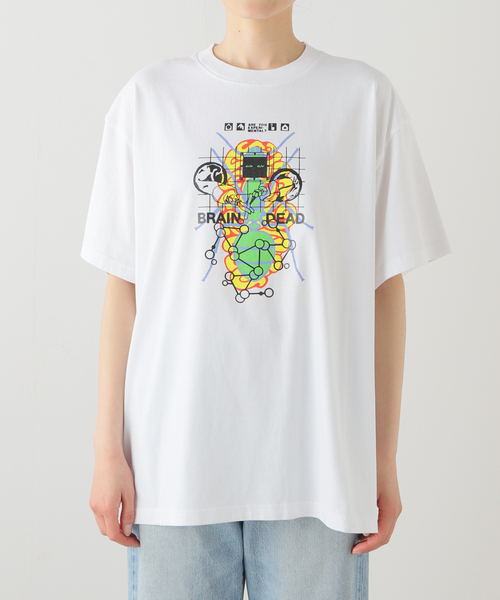 BRAIN DEAD（ブレインデット）の「【BRAIN DEAD/ブレインデッド】 FUTURE SOUNDS T-SHIRT：Tシャツ（Tシャツ/カットソー・レディース・ホワイト・MEDIUM）」の4枚目の写真