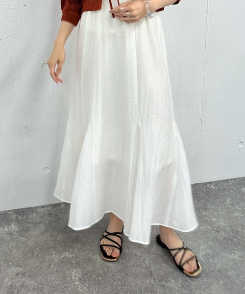 archives（アルシーヴ）の「２ｗａｙストライプメッシュニット×マーメイドキャミワンピースＳＥＴ（ワンピース・レディース・オレンジ/ブラック/ブルーグレー・MEDIUM）」の10枚目の写真