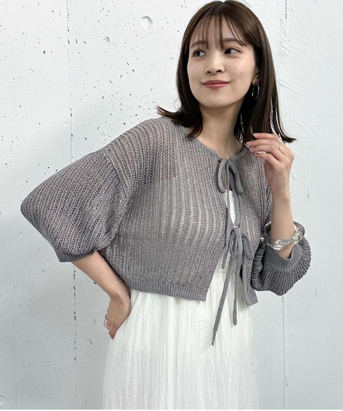 archives（アルシーヴ）の「２ｗａｙストライプメッシュニット×マーメイドキャミワンピースＳＥＴ（ワンピース・レディース・オレンジ/ブラック/ブルーグレー・MEDIUM）」の16枚目の写真