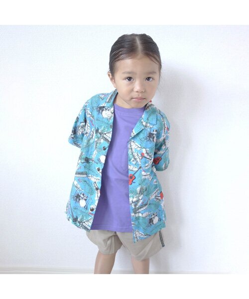 BREEZE（ブリーズ）の「【20周年】HY×BREEZE　HY総柄シャツ（シャツ/ブラウス・キッズ・レッド/ターコイズブルー・150/140/120/100）」の5枚目の写真