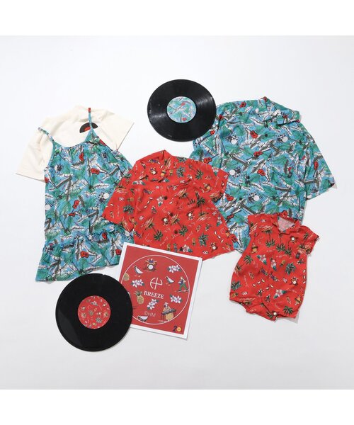 BREEZE（ブリーズ）の「【20周年】HY×BREEZE　HY総柄シャツ（シャツ/ブラウス・キッズ・レッド/ターコイズブルー・150/140/120/100）」の8枚目の写真