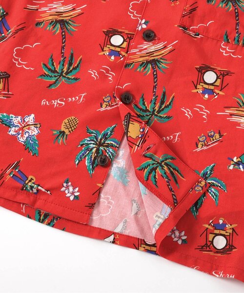 BREEZE（ブリーズ）の「【20周年】HY×BREEZE　HY総柄シャツ（シャツ/ブラウス・キッズ・レッド/ターコイズブルー・150/140/120/100）」の11枚目の写真