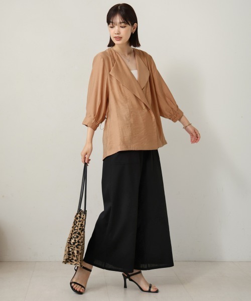 Bou Jeloud(ブージュルード)の「バックドロストブルゾン(ブルゾン・レディース・カーキ/ベージュ・38)」の4枚目の写真