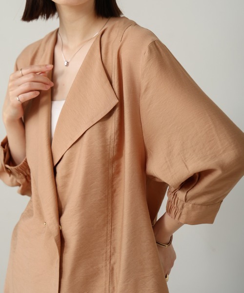 Bou Jeloud(ブージュルード)の「バックドロストブルゾン(ブルゾン・レディース・カーキ/ベージュ・38)」の6枚目の写真