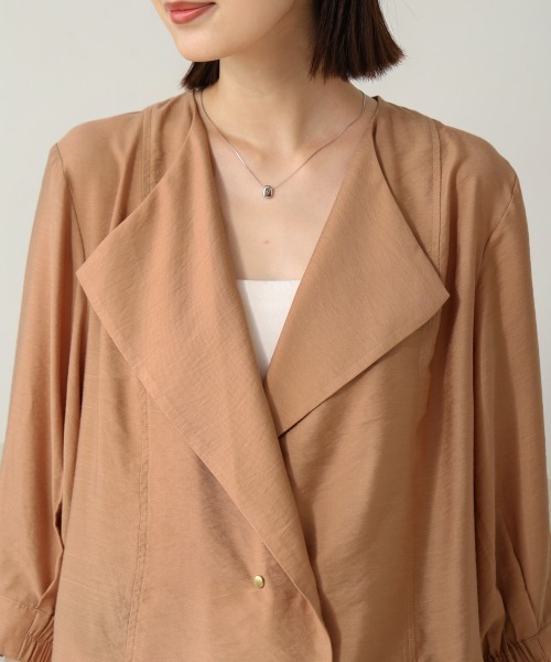 Bou Jeloud(ブージュルード)の「バックドロストブルゾン(ブルゾン・レディース・カーキ/ベージュ・38)」の14枚目の写真