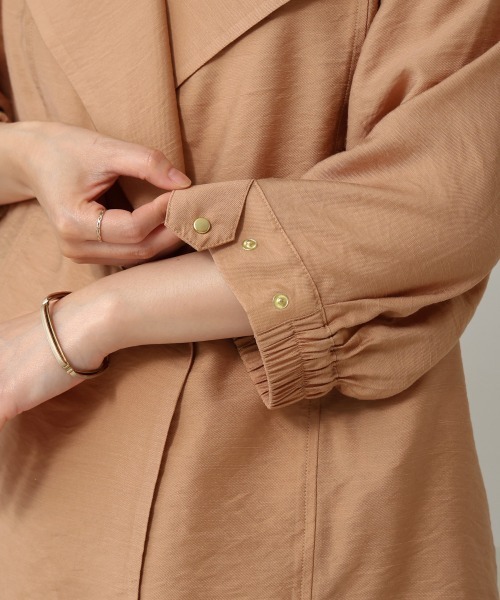 Bou Jeloud(ブージュルード)の「バックドロストブルゾン(ブルゾン・レディース・カーキ/ベージュ・38)」の15枚目の写真