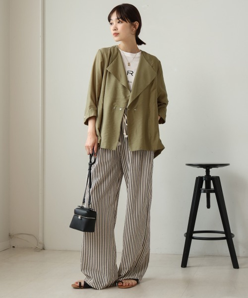 Bou Jeloud(ブージュルード)の「バックドロストブルゾン(ブルゾン・レディース・カーキ/ベージュ・38)」の18枚目の写真